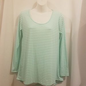 LULAROE MINT STRIPED TUNIC